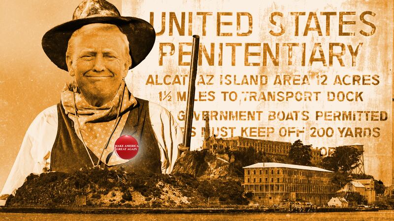 Donald Trump, Alcatraz photo illustration