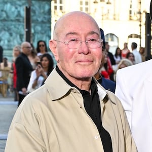 (L-R) David Geffen, Donovan Michaels, Lady Jemma Mornington and Arpad Busson attend Vogue World: Paris 2024 at the Place Vendome on June 23, 2024 in Paris. (Photo by Stephane Cardinale - Corbis/Corbis via Getty Images)