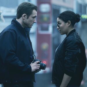 Taron Egerton and Jurnee Smollett in "Smoke."