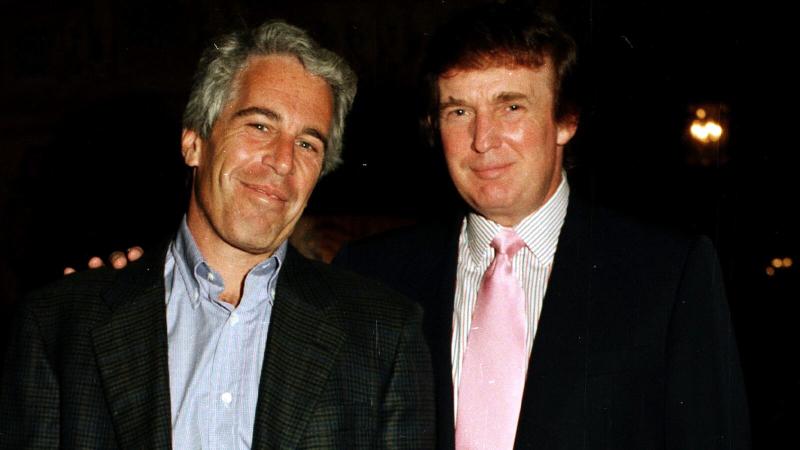 Jeffrey Epstein (left) and Donald Trump in 1997.