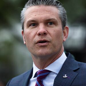 U.S. Secretary of Defense Pete Hegseth looks on, during the annual White House Easter Egg Roll event, on the South Lawn of the White House in Washington, D.C., U.S., April 21, 2025. REUTERS/Leah Millis