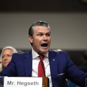 WASHINGTON, DC - JANUARY 14: U.S. President-elect Donald Trump's nominee for Secretary of Defense Pete Hegseth testifies during his Senate Armed Services confirmation hearing on Capitol Hill on January 14, 2025 in Washington, DC.
