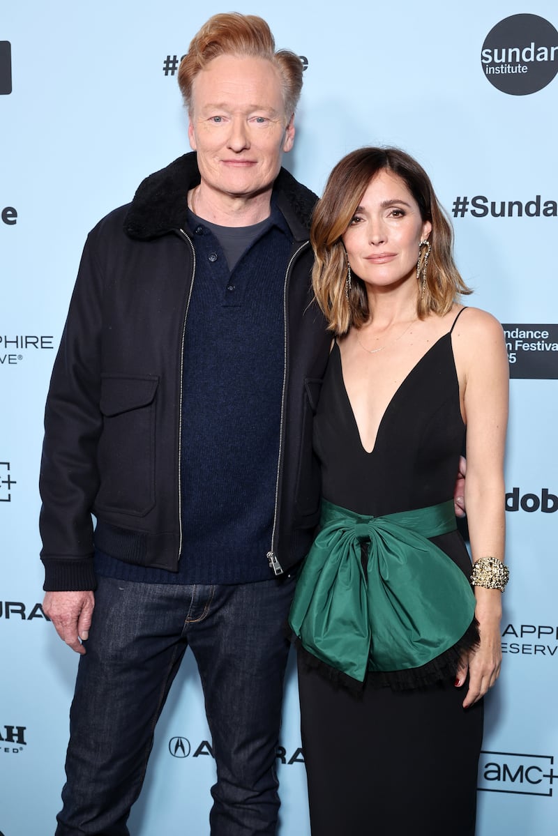 Conan O'Brien and Rose Byrne
