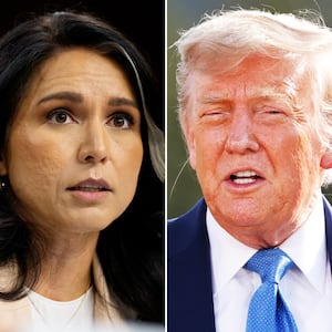 Tulsi Gabbard and Donald Trump