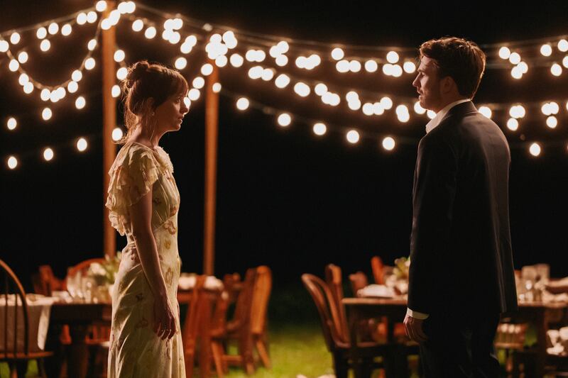 Dakota Johnson and Chris Evans