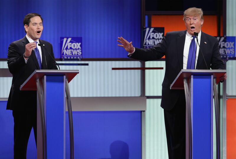 Marco Rubio and Donald Trump.