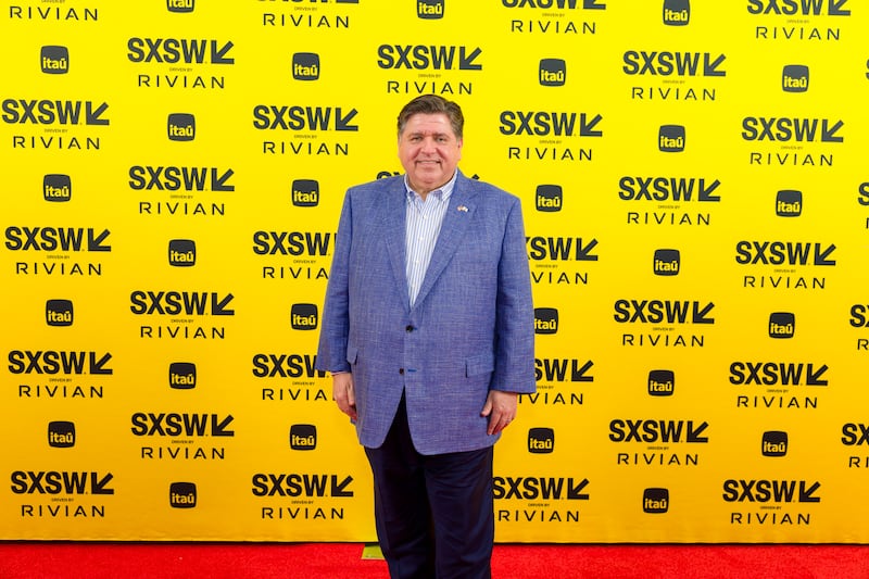 JB Pritzker in March.